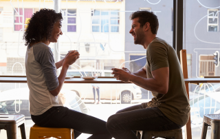 Couple drinking coffee